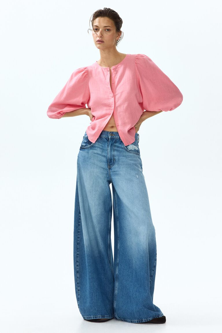 Blus campuran linen