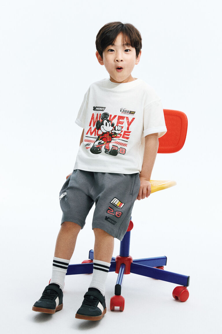Layered-look printed T-shirt