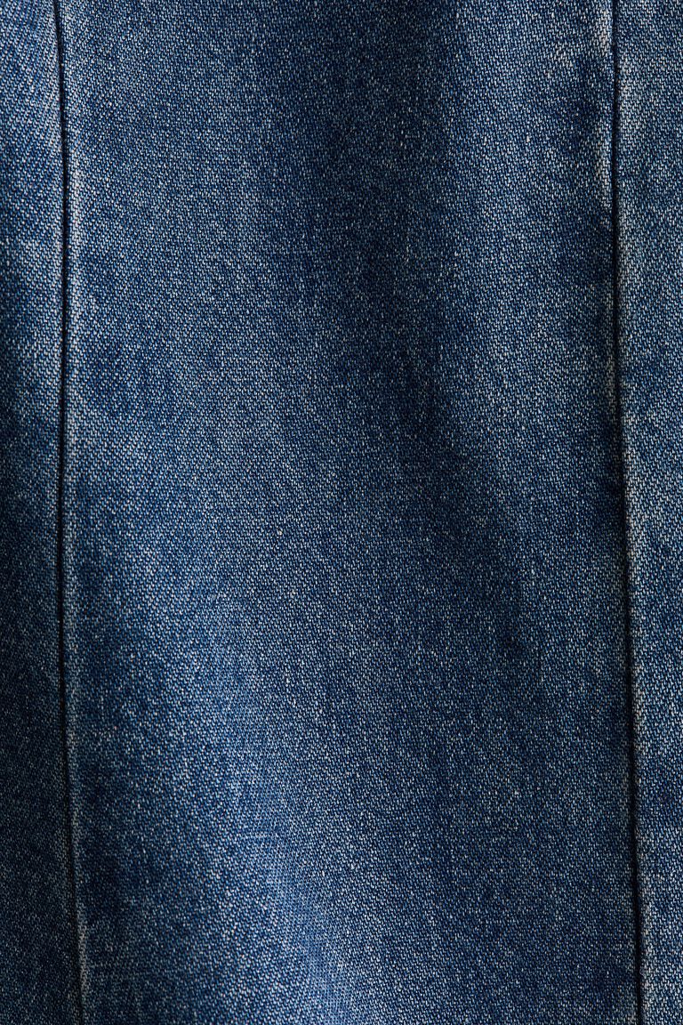 Gaun denim halter-neck
