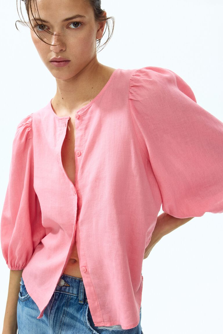 Blus campuran linen