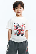 Layered-look printed T-shirt