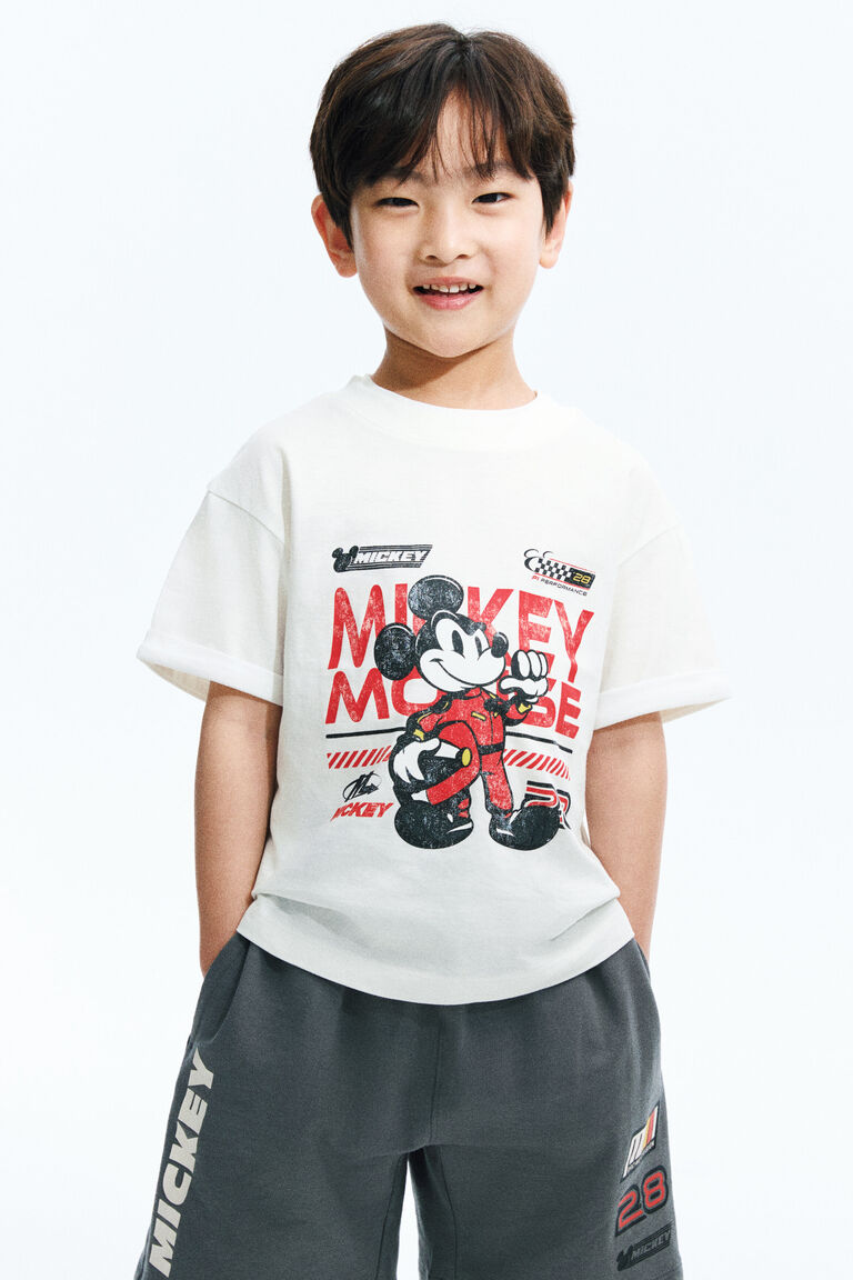 Layered-look printed T-shirt