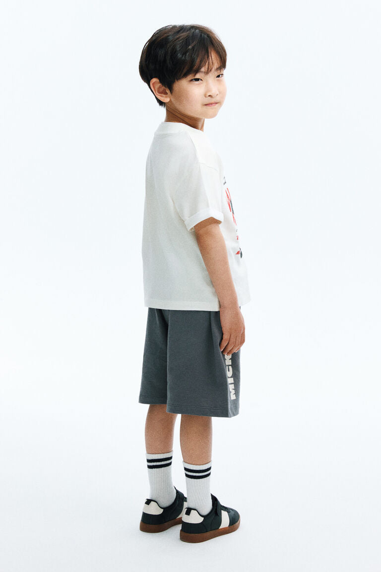 Layered-look printed T-shirt