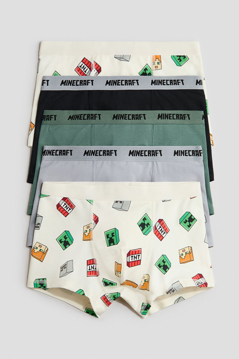 5-pack printed cotton trunks