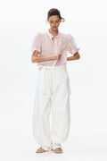 Blus dengan lengan puff