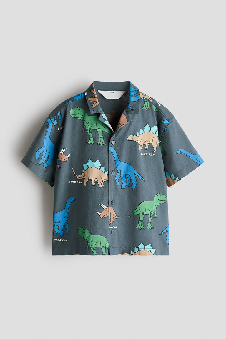 Printed cotton resort shirt