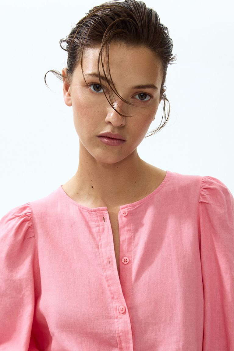 Blus campuran linen