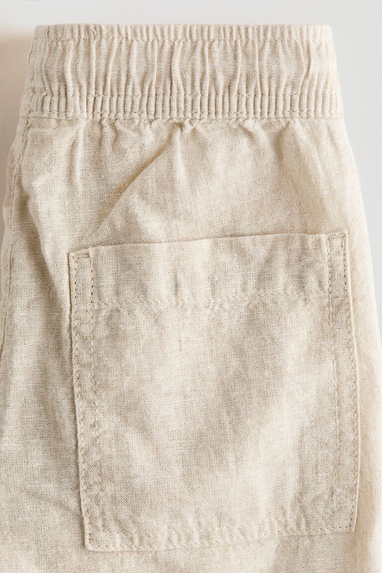Linen-blend trousers