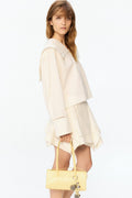 Blus poplin dengan kerah pelaut