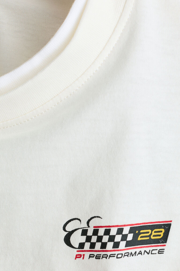 Layered-look printed T-shirt